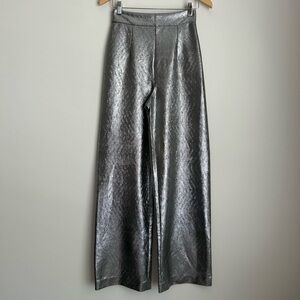 NWOT Anthropologie Hutch Silver Metallic Pants Size Small